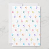 Cute Guinea Pig Watercolor Birthday Party 招待状 (裏面)