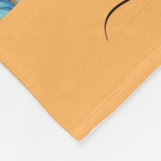 Cute guinea pigs pattern script name フリースブランケット (角)