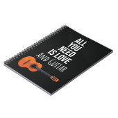 Cute Guitar Player Gifts Instrument Music Lover ノートブック (左側)