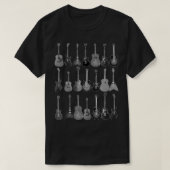 Cute Guitar Rock N Roll Musical Instruments Gift  Tシャツ (デザイン正面)