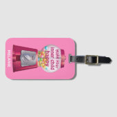 Cute Gumball Machine Inner Child Quote Name ラゲッジタグ (正面横)