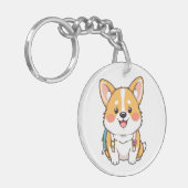 Cute Hachiko Akita Inu Loyal Dog Japan キーホルダー (正面左)