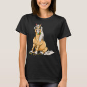 Cute Haflinger Horses Girl Tシャツ (正面)