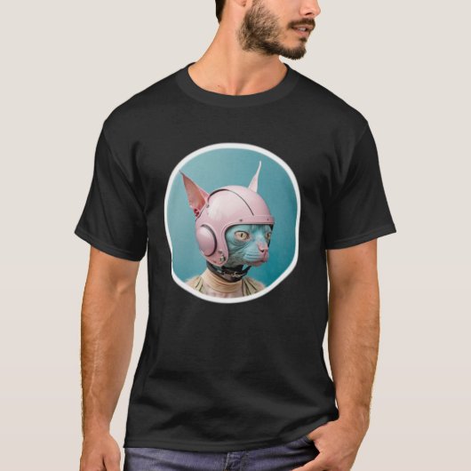 Cute Hairless Cate Pop Pilot Tシャツ (正面)