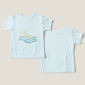 Cute Half Moon & Waves – Minimal Night Design for  (デザイン正面&裏面)