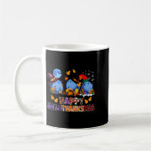 Cute Hallothanksmas Bowling Halloween Thanksgiving コーヒーマグカップ (左)