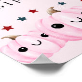 Cute Halloween Baby Shower Cards & Gift Sign ポスター (角)