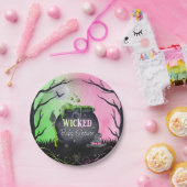 Cute Halloween Baby Shower Witch Plates ペーパープレート (パーティー)