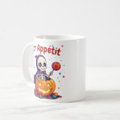 Cute Halloween baby skeleton mug コーヒーマグカップ (正面左)