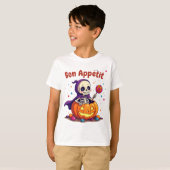 Cute halloween baby skeleton pumpkin t-shirt tシャツ (正面フル)