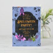 Cute Halloween Bat 1 Party 招待状 (スタンド正面)