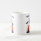 Cute halloween black cat pumpkin mug コーヒーマグカップ (中央)