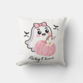 cute halloween blanket , ghost pink bow pumpkin クッション (正面)