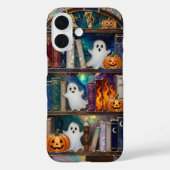 Cute Halloween Bookshelf Phone Case Ghost Pumpkin Case-Mate iPhoneケース (裏面)