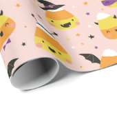 Cute Halloween Candy Corns in costume ラッピングペーパー (ロールコーナー)