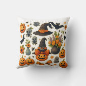 Cute Halloween Cat & Ghost Throw Pillow – Spooky C クッション (裏面)