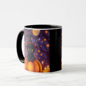 Cute Halloween Cat Mug – Limited Edition 💫 マグカップ (正面左)