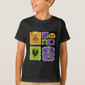 Cute Halloween Characters Frankenstein and Zombie Tシャツ (正面)