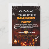 Cute Halloween Costume Party Invitation Card 招待状 (正面)