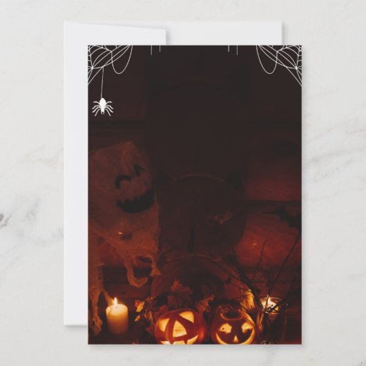 Cute Halloween Costume Party Invitation Card 招待状 (裏面)