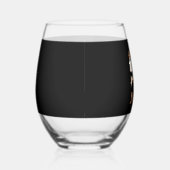 Cute Halloween Cowboy Ghost ステムなしワイングラス (右)