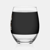 Cute Halloween Cowboy Ghost ステムなしワイングラス (左)