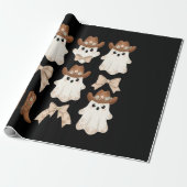 Cute Halloween Cowboy Ghost ラッピングペーパー (アンロールド)