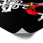 Cute Halloween Dabbing Pirate Skeleton Fun  ポスター (角)