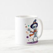 Cute halloween dancing skeleton mug コーヒーマグカップ (正面右)