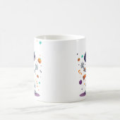 Cute halloween dancing skeleton mug コーヒーマグカップ (中央)