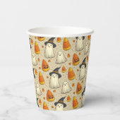 Cute Halloween Decoration Ghosts  紙コップ (裏面)