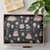 Cute Halloween Dessert Pattern Apron 薄葉紙 (ギフト)