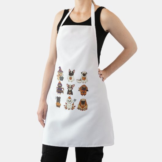 Cute Halloween Dog Cartoon Apron エプロン (インサイチュ)