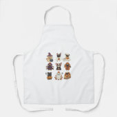Cute Halloween Dog Cartoon Apron エプロン (正面)