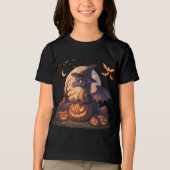 Cute Halloween Dragon Witch Hat Pumpkin Moon  トライブレンドＴシャツ (正面)