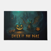 Cute Halloween Dragon with Scary Pumpkins ドアマット (正面)