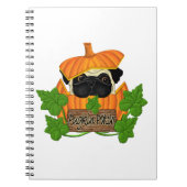 Cute Halloween Fall Pug Pugkin Pumpkin Patch ノートブック (正面)