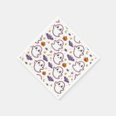Cute Halloween ghost スタンダードカクテルナプキン (角)