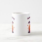 Cute halloween ghost and pumpkin mug コーヒーマグカップ (中央)