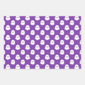 Cute Halloween Ghost and Skulls Patterns ラッピングペーパーシート (正面3)