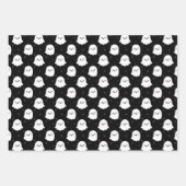 Cute Halloween Ghost and Skulls Patterns ラッピングペーパーシート (正面)