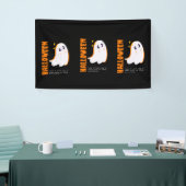 Cute Halloween Ghost Banner - Spooky Black 横断幕 (トレードショー)