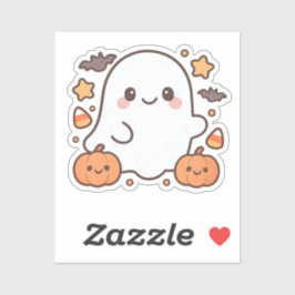 Cute Halloween Ghost Clipart,Fun and Cute Spooky  シール