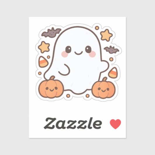 Cute Halloween Ghost Clipart,Fun and Cute Spooky  シール (シート)