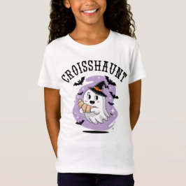 Cute Halloween Ghost Croissant Haunting Tシャツ