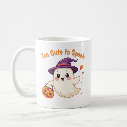 Cute Halloween Ghost Mug gift コーヒーマグカップ (左)