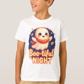 Cute halloween ghost night t-shirt design tシャツ (正面)
