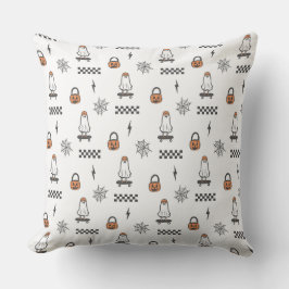 Cute Halloween Ghost Pattern Throw Pillow アウトドアクッション
