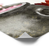 Cute Halloween Ghost Pumpkin Baby Shower Welcome ポスター (角)