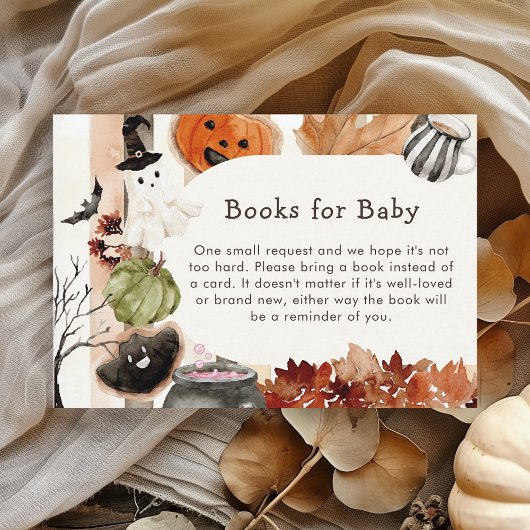 Cute Halloween Ghost Pumpkin Books for Baby エンクロージャーカード